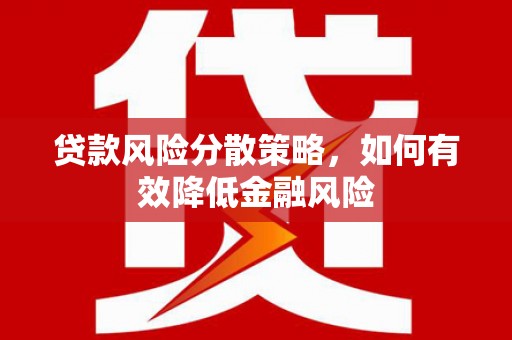 瑞昌贷款风险分散策略，如何有效降低金融风险