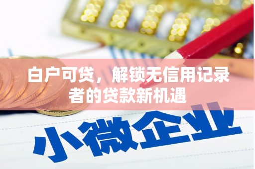 瑞昌白户可贷，解锁无信用记录者的贷款新机遇