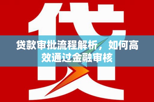 瑞昌贷款审批流程解析，如何高效通过金融审核