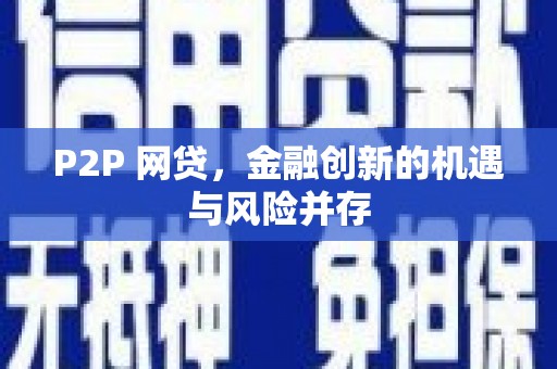 瑞昌P2P 网贷，金融创新的机遇与风险并存