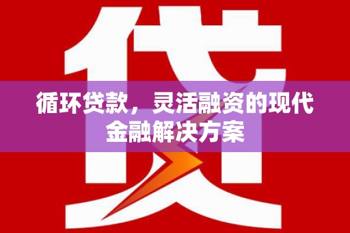 瑞昌循环贷款，灵活融资的现代金融解决方案