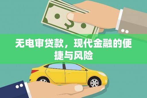 瑞昌无电审贷款，现代金融的便捷与风险