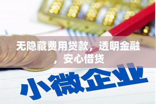 瑞昌无隐藏费用贷款，透明金融，安心借贷