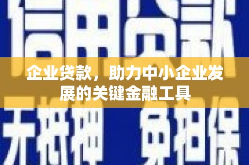 瑞昌企业贷款，助力中小企业发展的关键金融工具