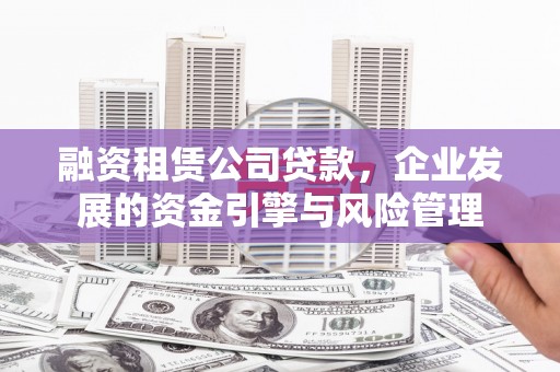 瑞昌融资租赁公司贷款，企业发展的资金引擎与风险管理