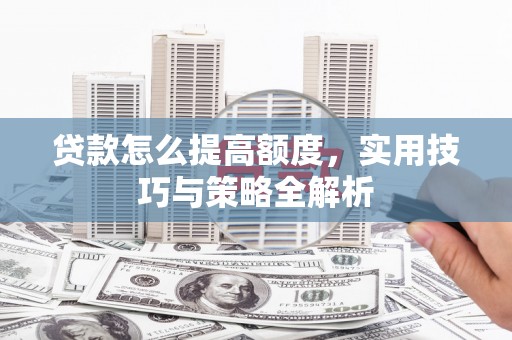 瑞昌贷款怎么提高额度，实用技巧与策略全解析