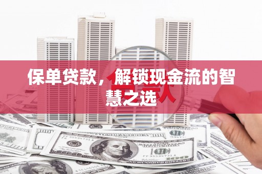 瑞昌保单贷款，解锁现金流的智慧之选