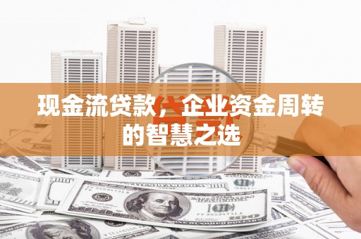 瑞昌现金流贷款，企业资金周转的智慧之选