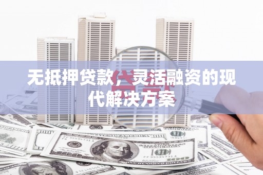 瑞昌无抵押贷款，灵活融资的现代解决方案