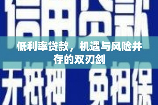 瑞昌低利率贷款，机遇与风险并存的双刃剑