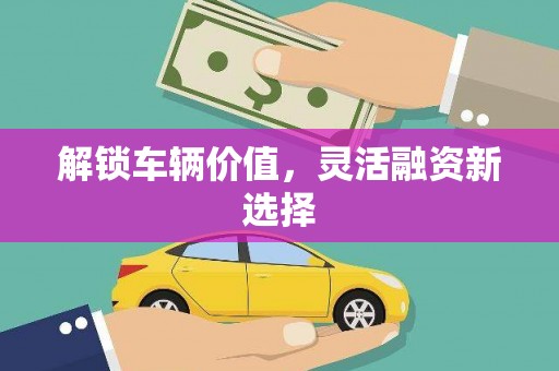 瑞昌解锁车辆价值，灵活融资新选择