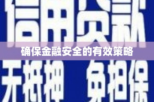 瑞昌确保金融安全的有效策略